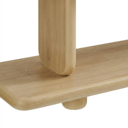 Wooden 2-Tier Bookshelf in Natural Finish with Sturdy Shelving