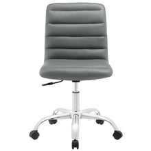 Vinyl Mid Back Office Chair with Armless Design and 18 lb Weight