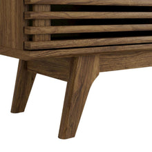 Brown Wood TV Console with Spacious Surface and Modern Design