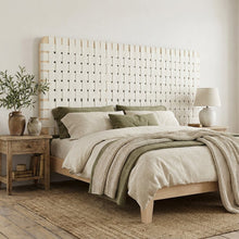 Vegan Leather Queen Headboard with DurableTexture for Bedroom