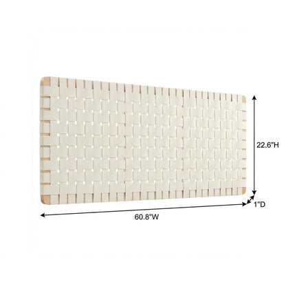 Vegan Leather Wall-Mount Headboard Queen Size with Durable Modern Design