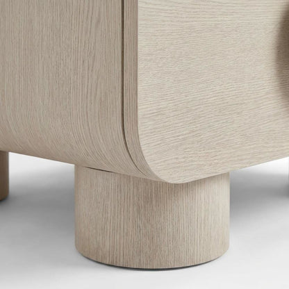 Gray 2-Drawer Nightstand with Modern Design and Solid Construction