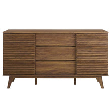 Wooden Sideboard Buffet Cabinet with Storage for Dining Room, Walnut