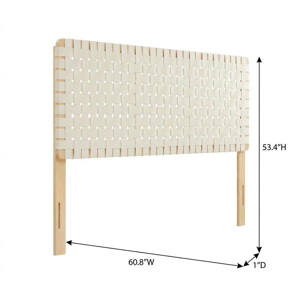 Vegan Leather Queen Headboard with DurableTexture for Bedroom
