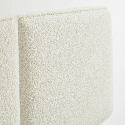 Boucle Fabric King Headboard in Soft Neutral, Sturdy Frame, Elegant Design
