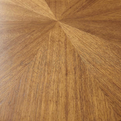 Round Wood Coffee Table with Modern Design and Sturdy Base