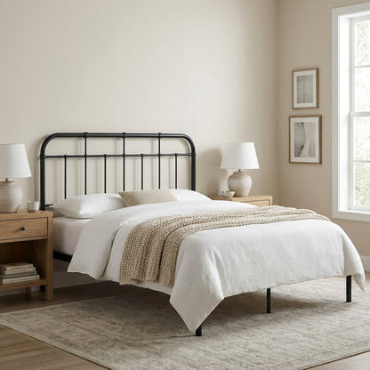 Metal King Headboard with Sleek Design and Durable Construction for Bedroom