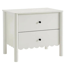 Bedside Nightstand with 2 Drawers in Elegant Finish
