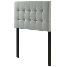 Upholstered Fabric Twin Headboard in Neutral Tone with Padded Design