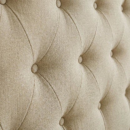 Upholstered Queen Fabric Headboard with Soft Padding and Durable Frame
