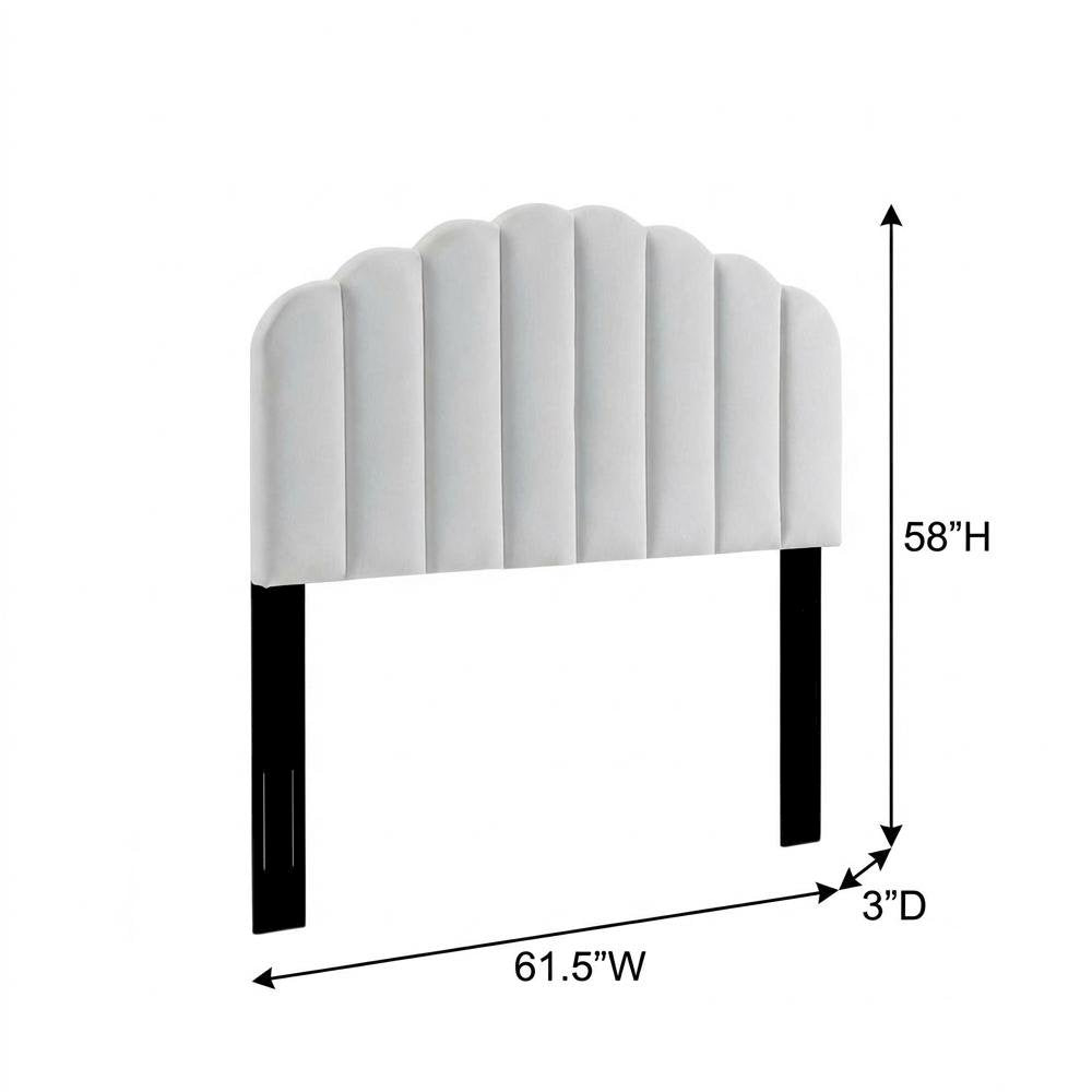 Performance Velvet Full/Queen Headboard in Plush Upholstery, Sturdy Frame Design
