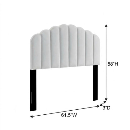 Performance Velvet Full/Queen Headboard in Plush Upholstery, Sturdy Frame Design