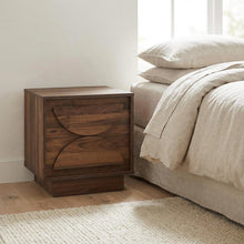 Brown Wood Nightstand with 2 Drawers, Modern Design for Bedroom Storage