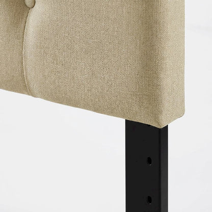 Upholstered Queen Fabric Headboard with Soft Padding and Durable Frame