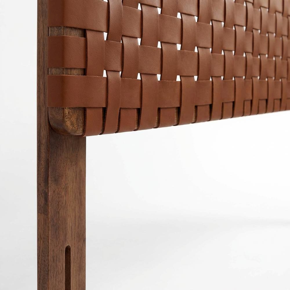 Vegan Leather King Headboard withDesign and Durable Frame
