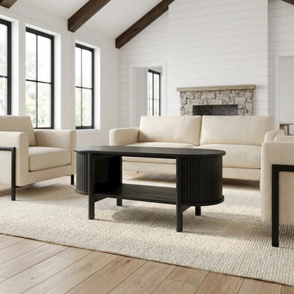 Modern Coffee Table with 35lb Weight and Stylish Base