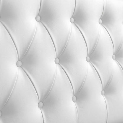 Upholstered Vinyl Full Headboard with Durable Padding and Classic Design