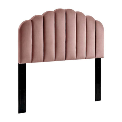 Pink Performance Velvet Headboard with Plush Upholstery and Elegant Design