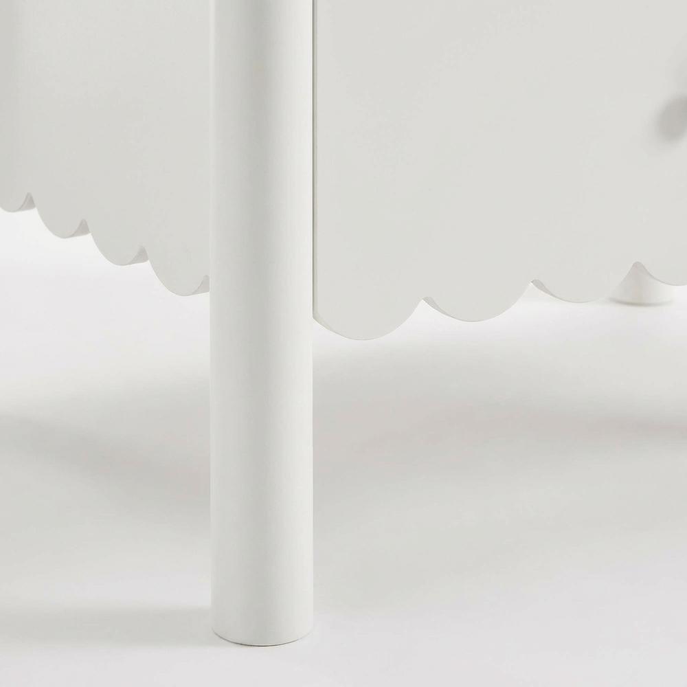 Bedside Nightstand with 2 Drawers in Elegant Finish