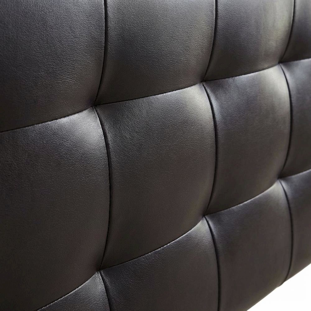 Upholstered Vinyl Queen Headboard with Padded Design and Durable Finish