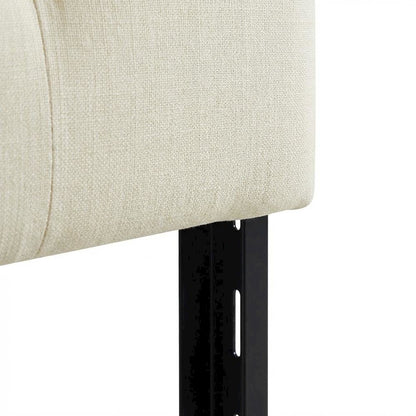 Upholstered Queen Fabric Headboard with Padded Design and Sturdy Construction