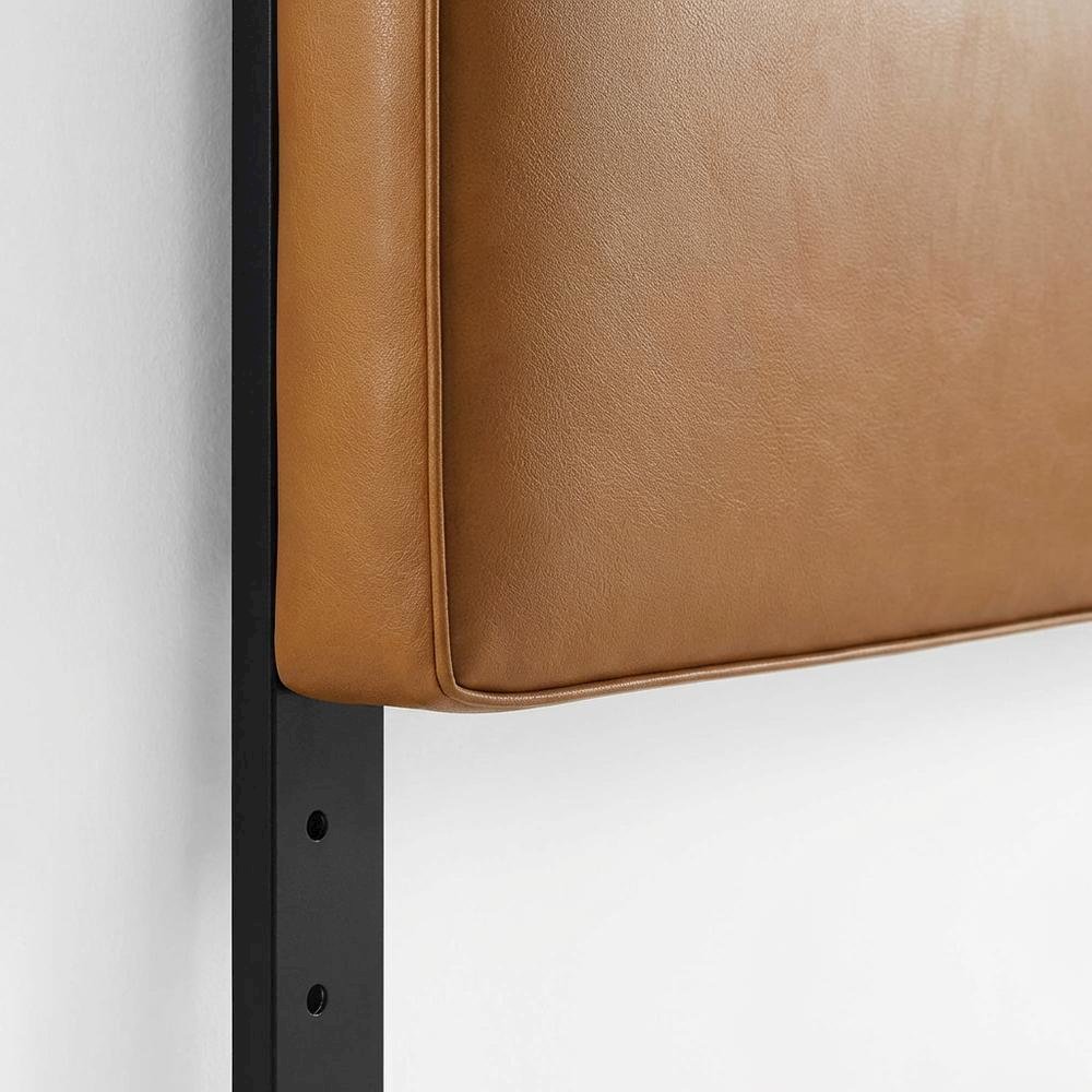 Vegan Leather King Headboard with Padded Upholstery and Durable Frame