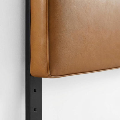 Vegan Leather King Headboard with Padded Upholstery and Durable Frame