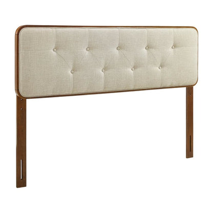 Tufted Queen Headboard in Fabric and Wood with Sturdy Frame and Elegant Design