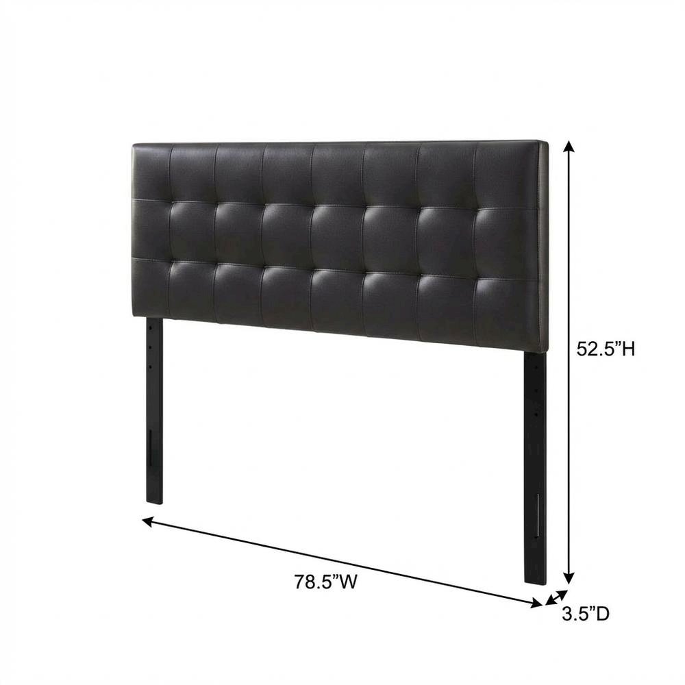 Upholstered Vinyl King Headboard with Elegant Padded Design and Durable Finish