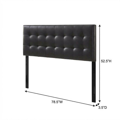 Upholstered Vinyl King Headboard with Elegant Padded Design and Durable Finish