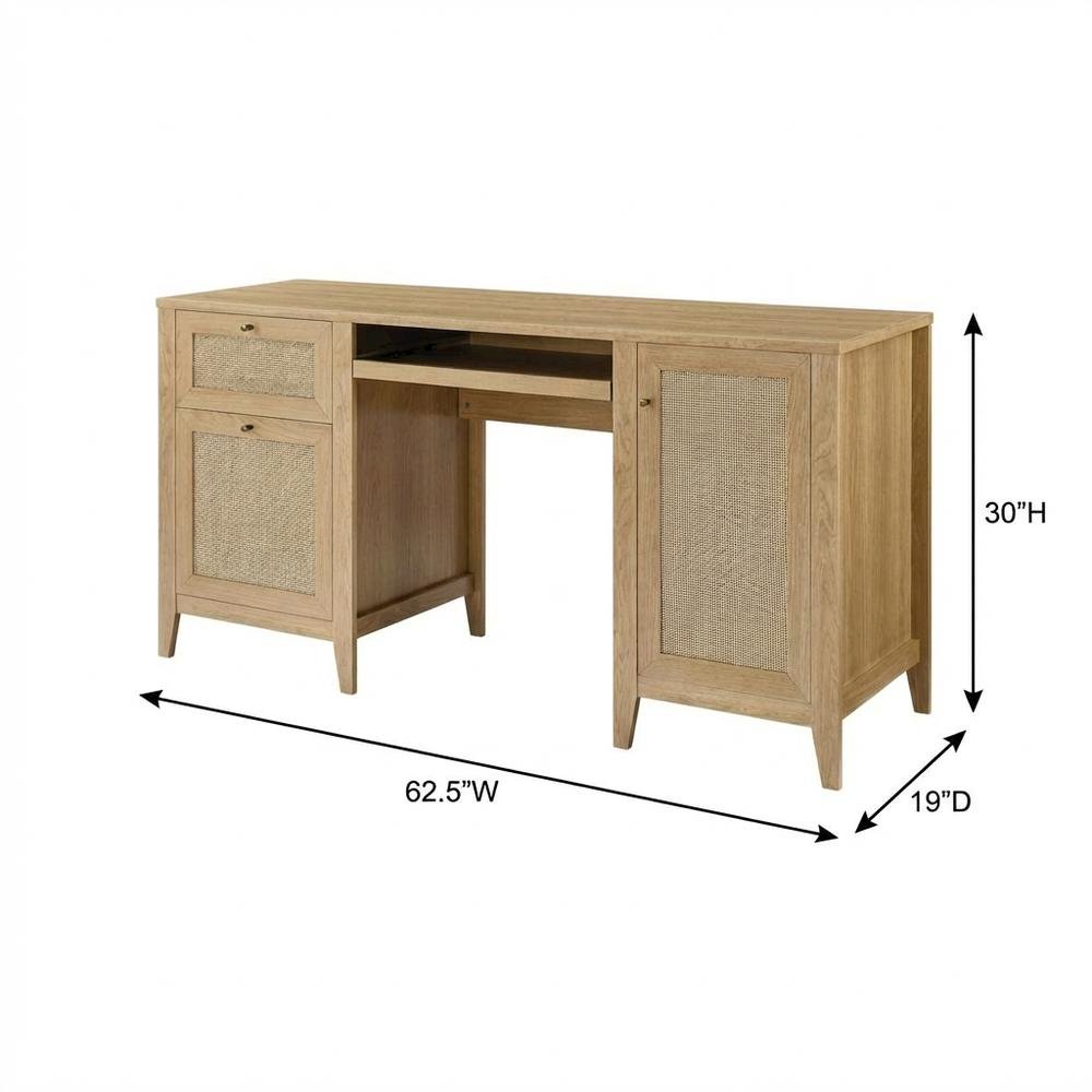 Black Office Desk with Spacious Work Surface and Modern Design