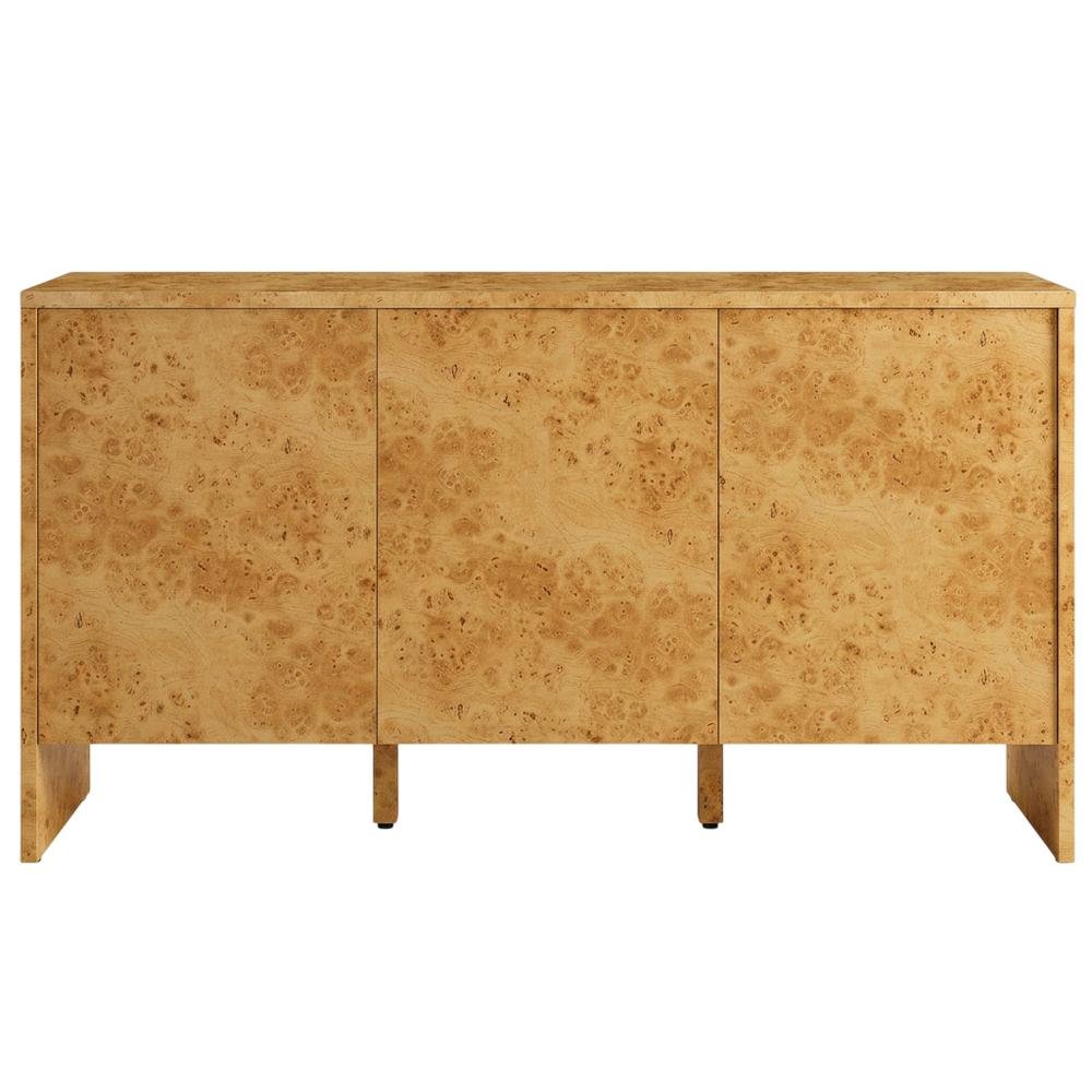 Burl Wood Sideboard with Spacious Storage and Elegant Finish