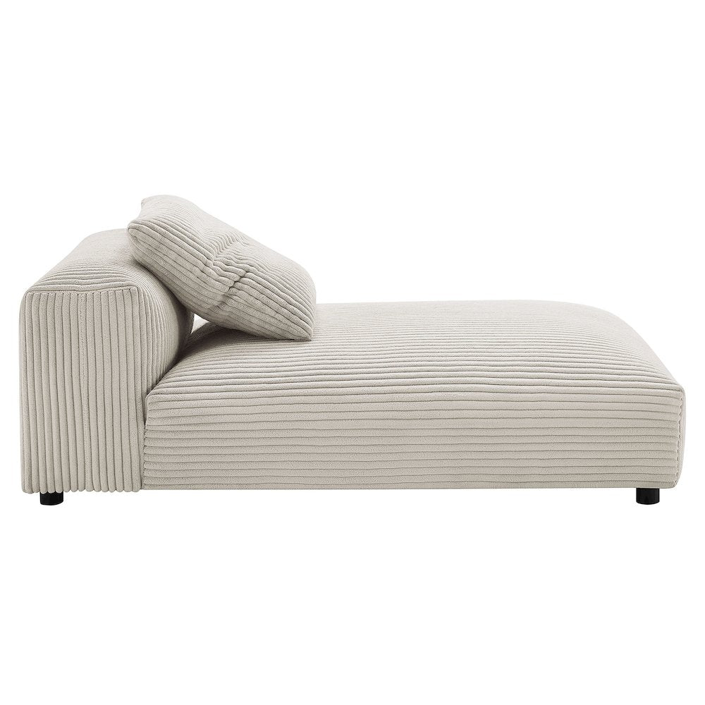 Solace 4-Piece Modular Corduroy Upholstered Sectional Sofa With Ottoman