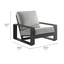 Lirienne Outdoor Patio Aluminum Faux Wood Armchairs Set of 2
