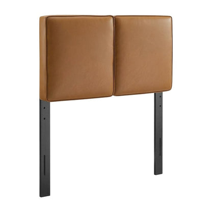 Vegan Leather Twin Headboard with Padded Design and Durable Frame