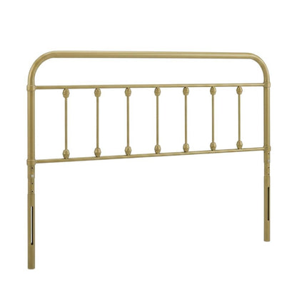 Metal King Size Headboard for Bed Frame, Adjustable-Friendly Style, Gold