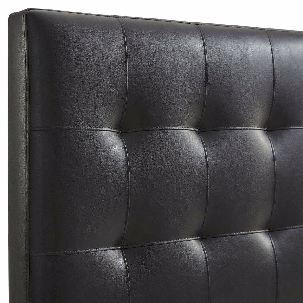 Vegan Leather Queen Headboard in Neutral Tone, Durable Finish, Elegant Design