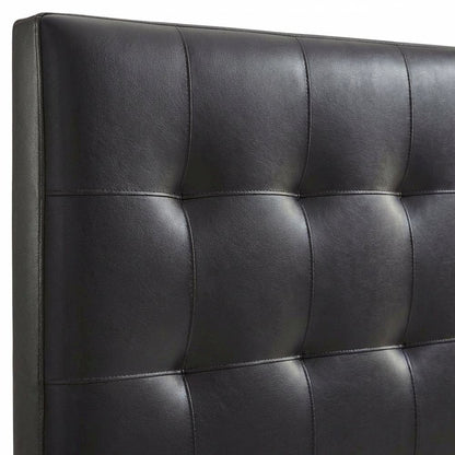 Upholstered Vinyl Full Headboard with Plush Padding and Sleek Design