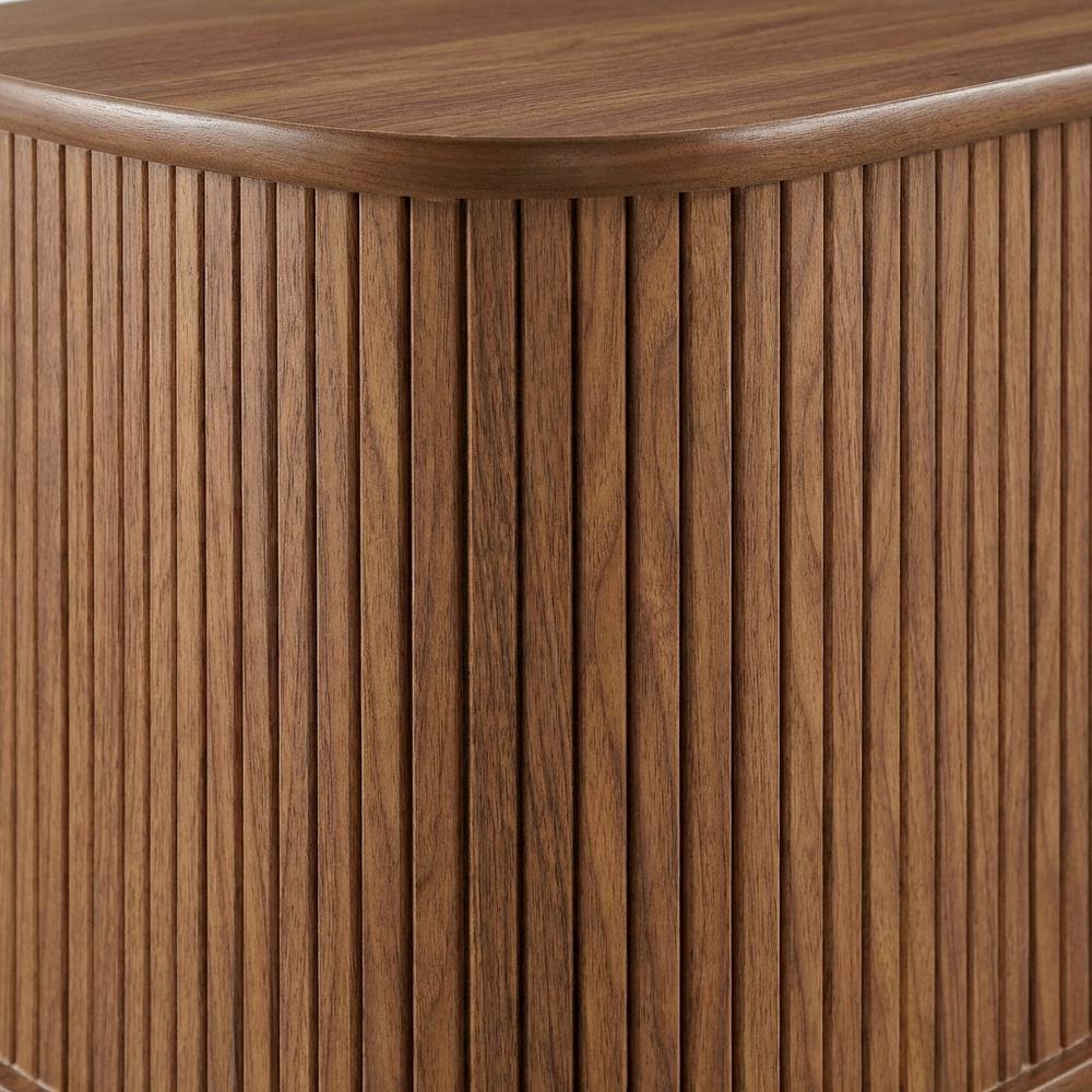 Brown wood TV stand with sleek design and sturdy construction