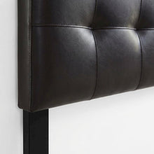 Vegan Leather Queen Headboard in Neutral Tone, Durable Finish, Elegant Design