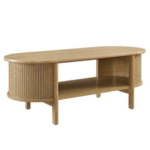 Rectangular Coffee Table with Wooden Base and Modern Design