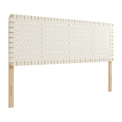 Vegan Leather King Headboard with Modern Texture and Durable Frame