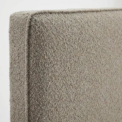 Boucle Fabric King Headboard in Soft Neutral, Padded Upholstery, Durable Frame