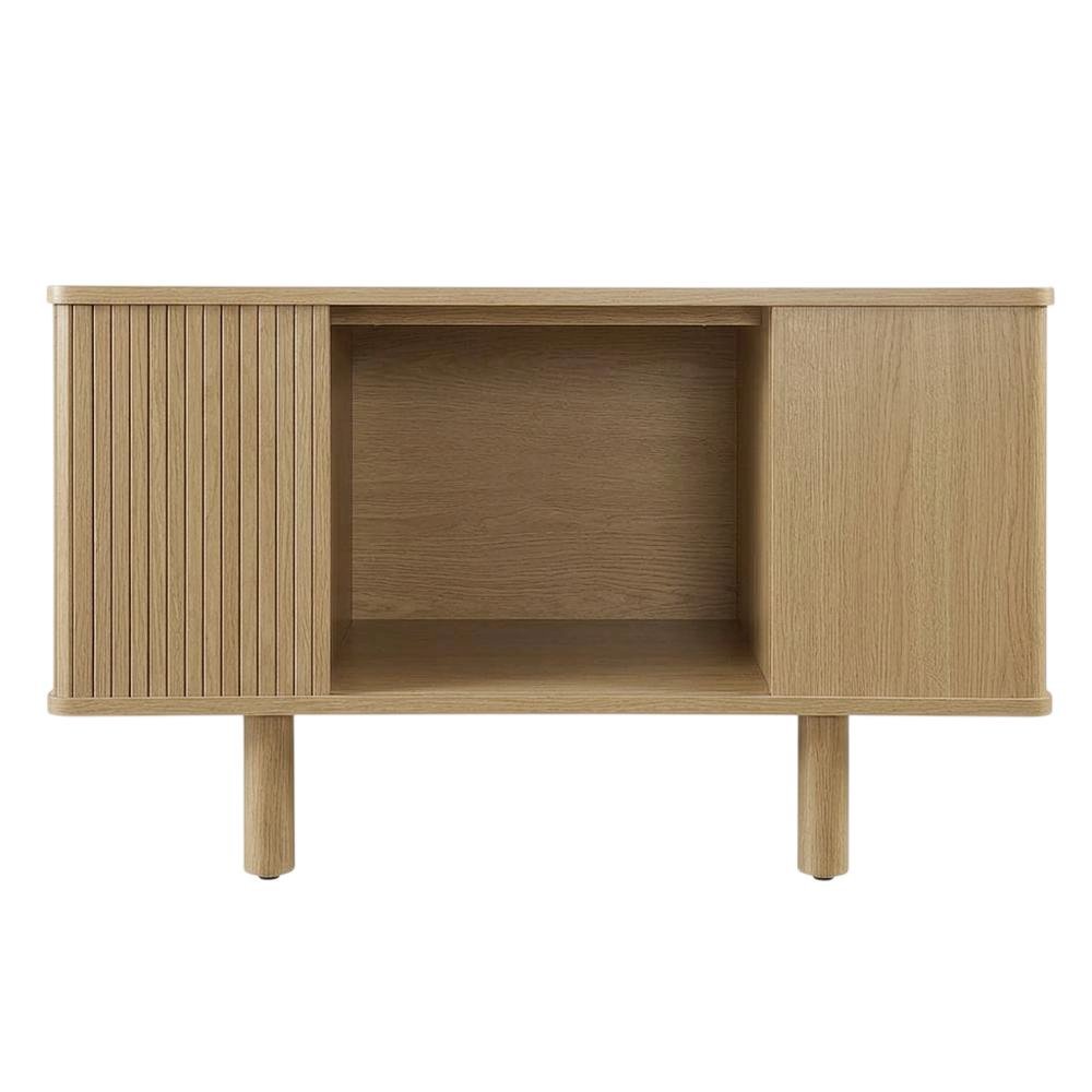 Rectangular Coffee Table with Wooden Base and Modern Design