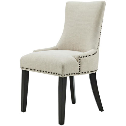 Fabric dining chair with armrests and comfortable backrest for dining rooms