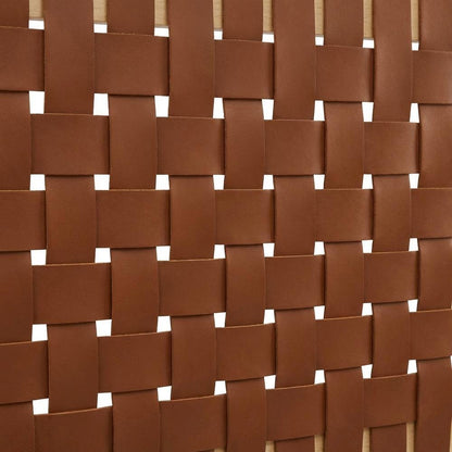 Vegan Leather Full Headboard with Woven Texture and Durable Frame