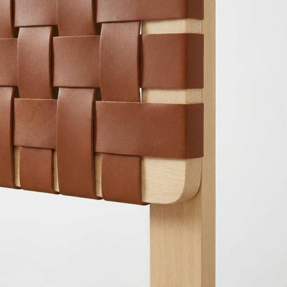 Vegan Leather Full Headboard with Woven Texture and Durable Frame