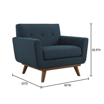 Polyester Armchair and Ottoman Set with Comfortable Cushioned Seating