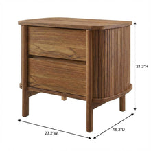 Nightstand with 2 Drawers and Modern Design for Bedroom Storage