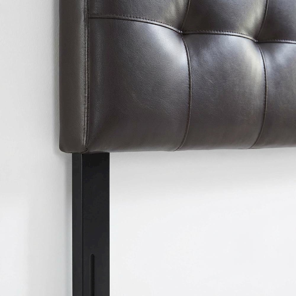 Upholstered Vinyl Queen Headboard with Padded Design and Durable Finish